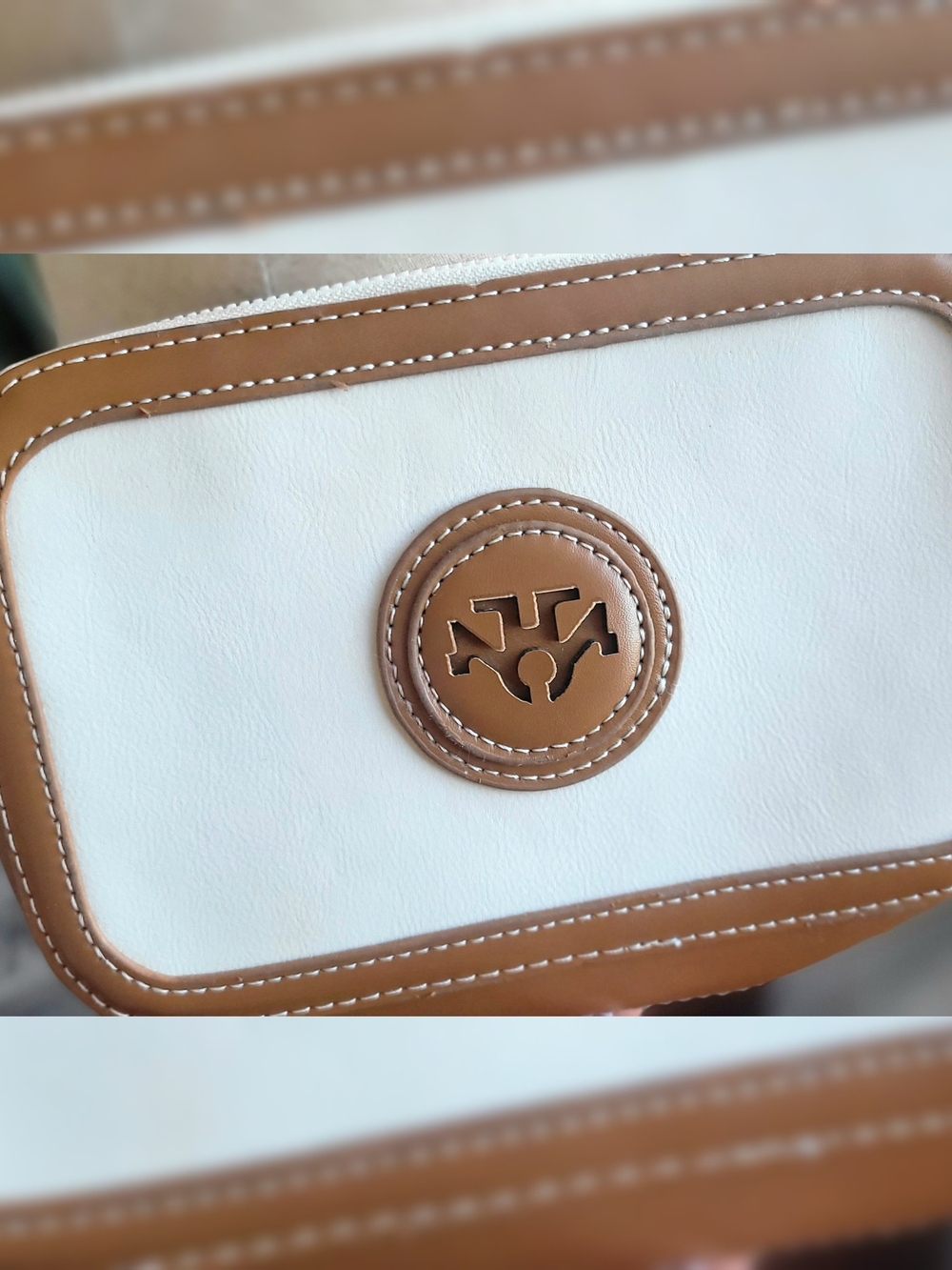 Neutral Beige Camera Bag Wide Strap Crossbody Chic Purse